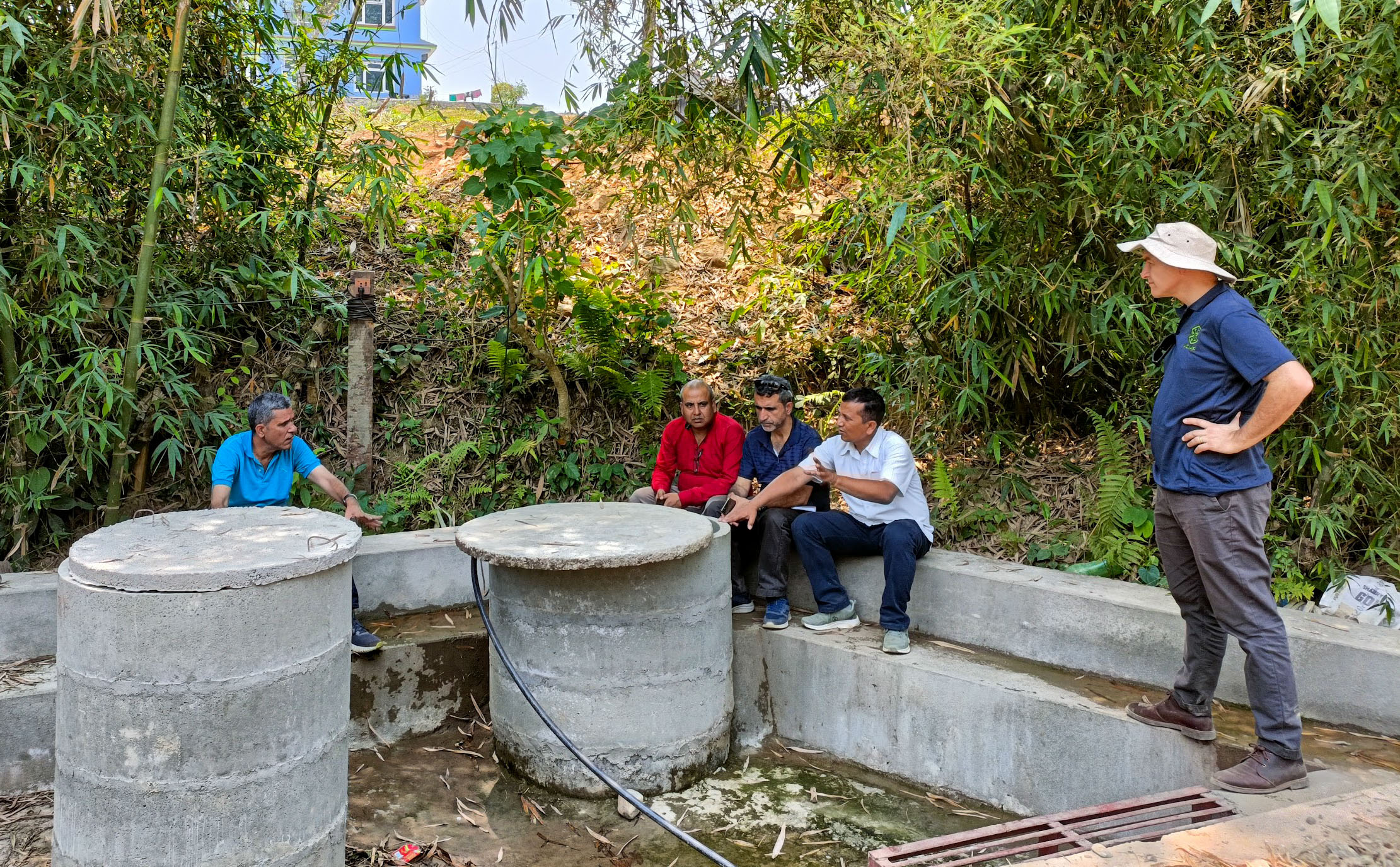 Neil Lazarow with project staff in Nepal 