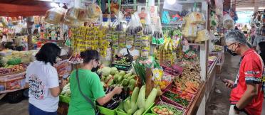 Rodelina’s Fresh Vegetable stand selling PhilGAP certified vegetables at the Baybay markets, Leyte.