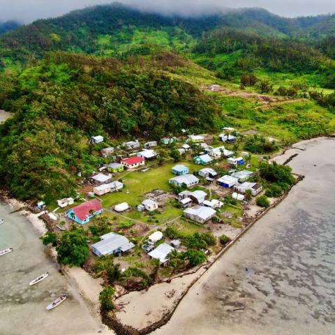 Narikoso, Kadavu in Fiji is one village already relocating due to rising sea levels. 