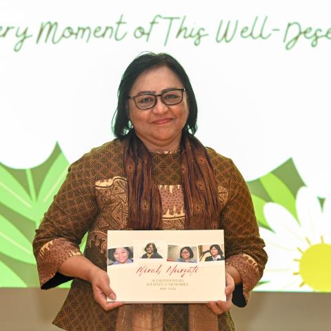 ACIAR staff member Mirah Nuryat during farewell ceremony in Jakarta